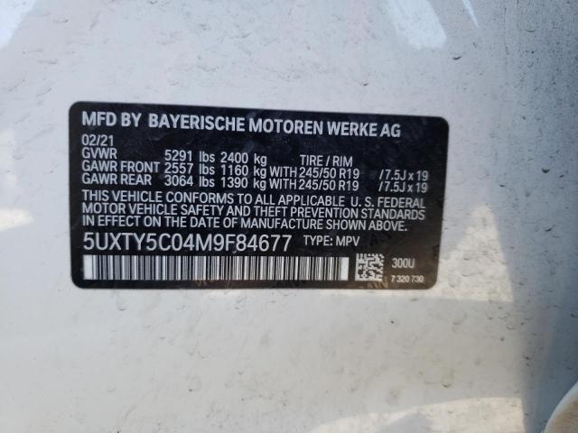 5UXTY5C04M9F84677 2021 BMW X3, photo no. 13