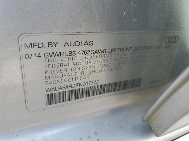 VIN WAUAFAFL0FN007372 2015 Audi A4, Premium no.12