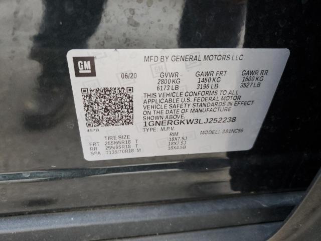 2020 CHEVROLET TRAVERSE L - 1GNERGKW3LJ252238