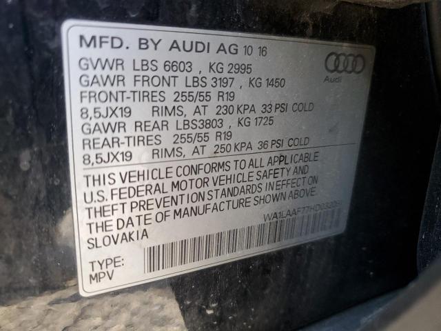 WA1LAAF77HD032091 2017 AUDI Q7, photo no. 13