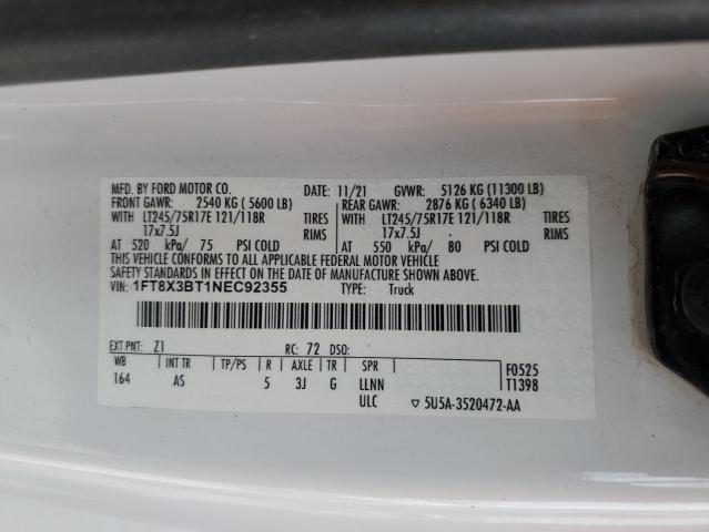 2022 FORD F350 SUPER - 1FT8X3BT1NEC92355