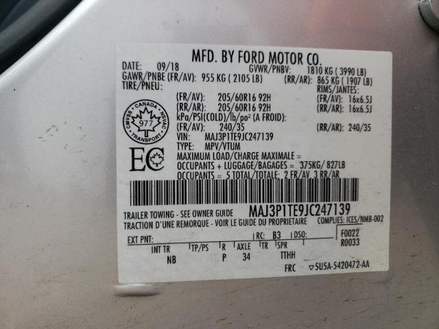 MAJ3P1TE9JC247139 | 2018 FORD ECOSPORT S