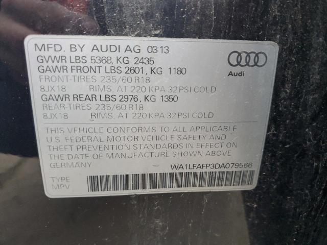 VIN WA1LFAFP3DA079566 2013 Audi Q5, Premium Plus no.13