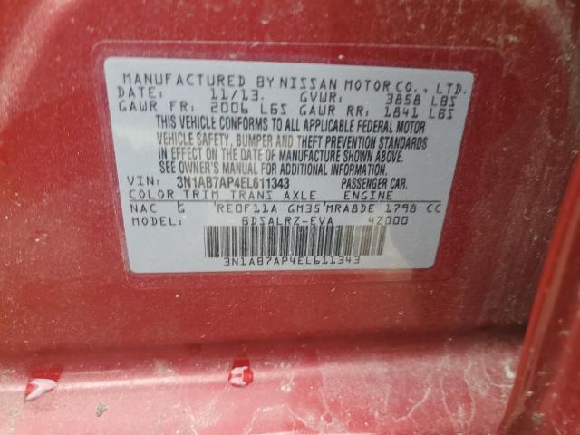 3N1AB7AP4EL611343 Nissan SENTRA S