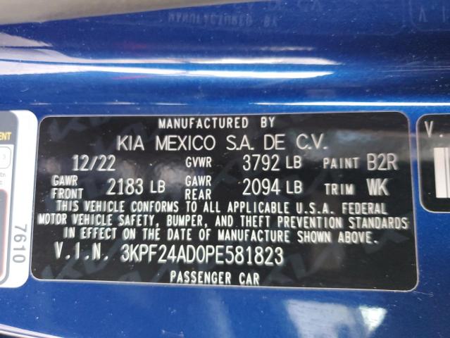 3KPF24AD0PE581823 | 2023 KIA FORTE LX