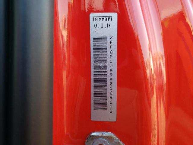 2010 Ferrari California VIN: ZFF65LJA9A0169618 Lot: 75724423