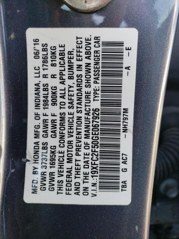 19XFC2F50GE067926 Honda Civic Lx