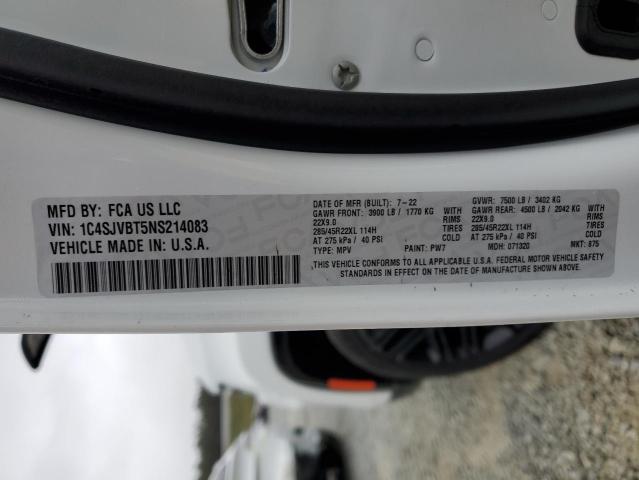 2022 JEEP WAGONEER S 1C4SJVBT5NS214083
