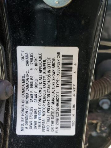 2HGFC2F53HH562001 | 2017 Honda civic lx