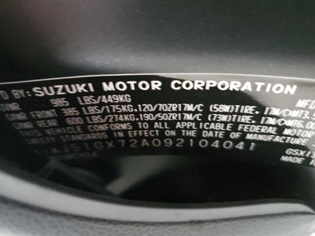 2009 SUZUKI GSX1300 R JS1GX72A092104041