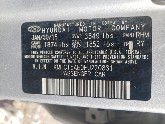 KMHCT5AE0FU220831 Hyundai ACCENT GS
