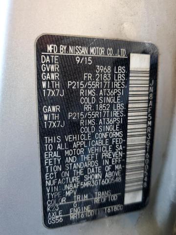 2016 NISSAN JUKE S - JN8AF5MR3GT600548