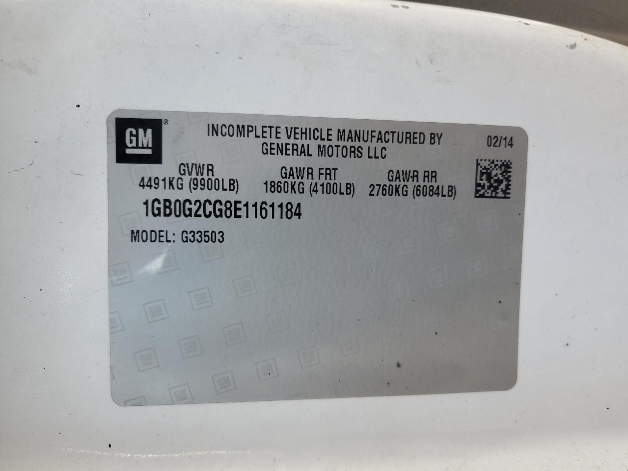 1GB0G2CG8E1161184 2014 Chevrolet Express G3500 1GB0G2CG8E1161184 2014 Chevrolet Express G3500