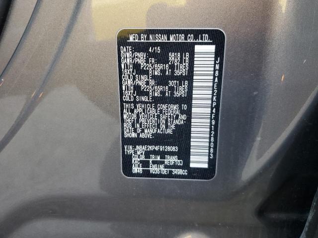 JN8AE2KP4F9128083 Nissan QUEST S