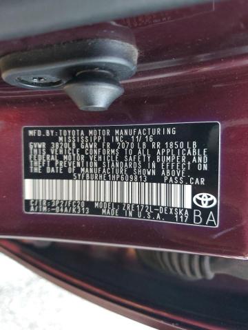 5YFBURHE1HP609813 | 2017 TOYOTA COROLLA L