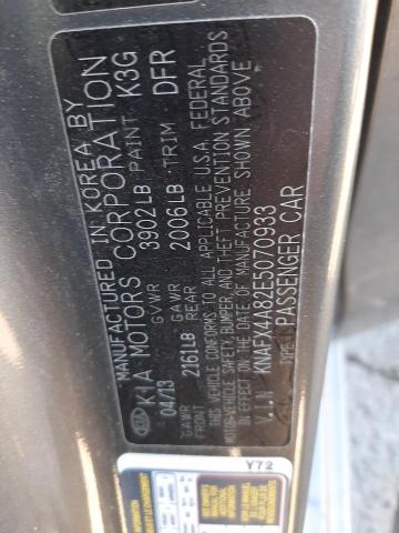 KNAFX4A82E5070933 KIA FORTE EX