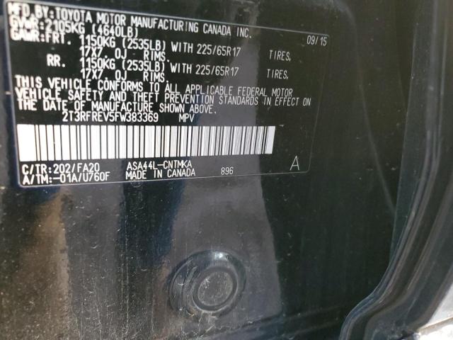 2015 TOYOTA RAV4 XLE - 2T3RFREV5FW383369