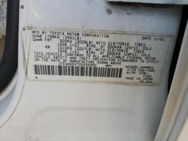 2002 Toyota Rav4 VIN: JTEGH20V720056952 Lot: 75721943