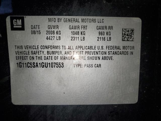 2016 CHEVROLET MALIBU LIM - 1G11C5SA1GU107553