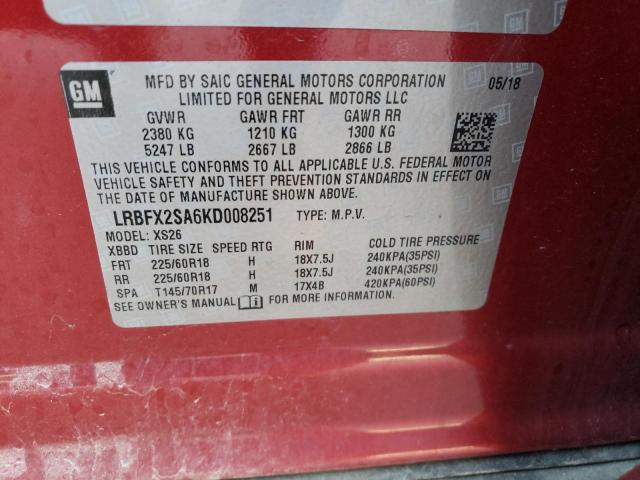 LRBFX2SA6KD008251 Buick Envision Essence