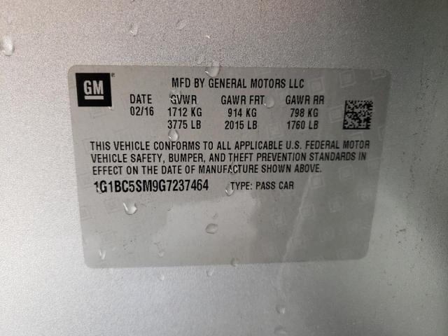 2016 CHEVROLET CRUZE LS - 1G1BC5SM9G7237464