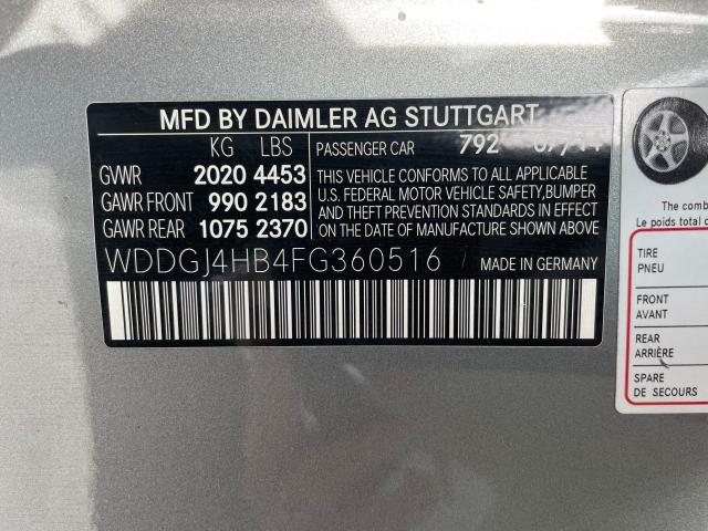 WDDGJ4HB4FG360516 Mercedes-Benz C 250