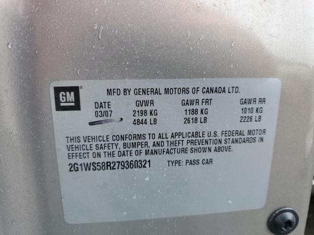 2G1WS58R279360321 2007 Chevrolet Impala Police