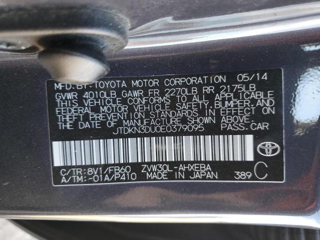 JTDKN3DU0E0379095 | 2014 TOYOTA PRIUS