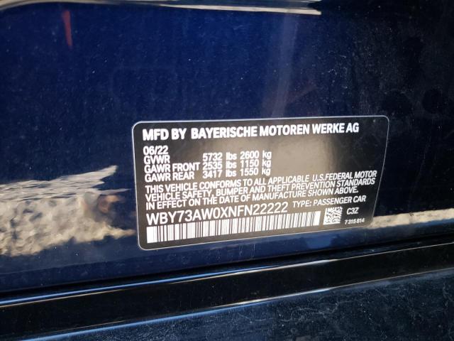 2022 BMW I4 EDRIVE4 WBY73AW0XNFN22222