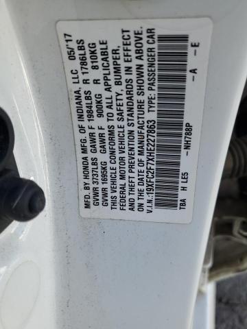 2017 HONDA CIVIC 4D 19XFC2F7XHE227863