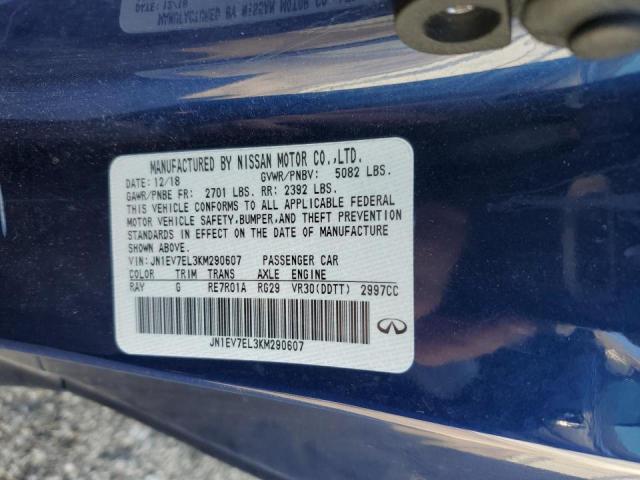 2019 INFINITI Q60 PURE - JN1EV7EL3KM290607
