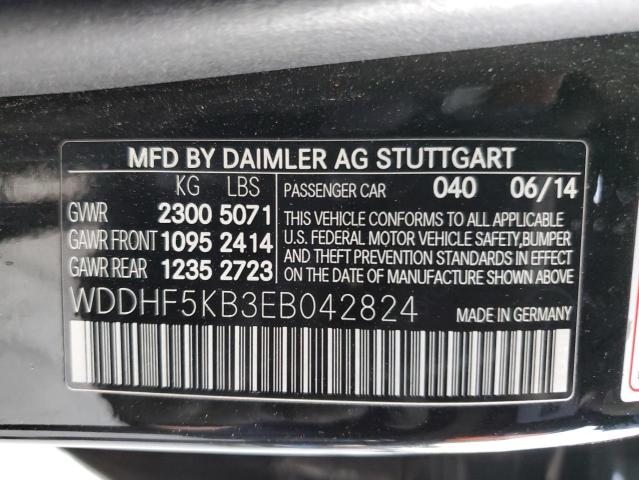 WDDHF5KB3EB042824 2014 MERCEDES-BENZ E-CLASS, photo no. 12