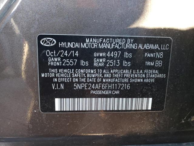 5NPE24AF6FH117216 | 2015 HYUNDAI SONATA SE