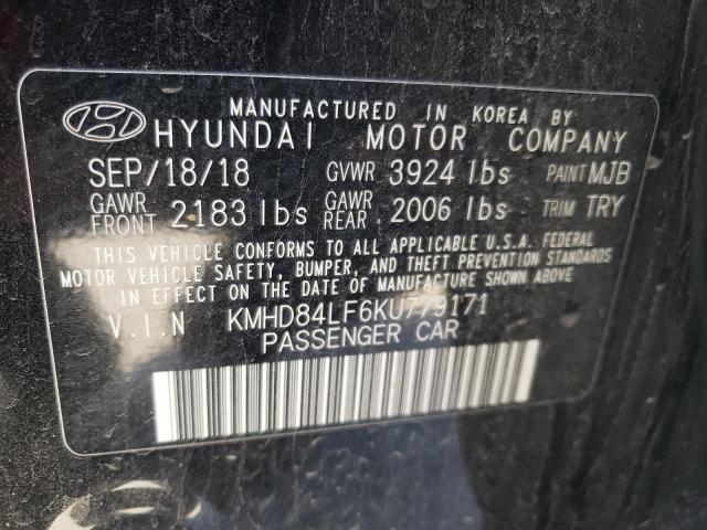 KMHD84LF6KU779171 | 2019 HYUNDAI ELANTRA SE