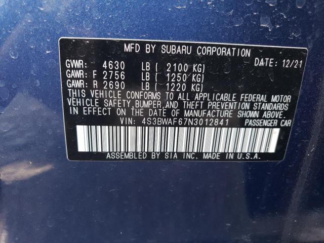4S3BWAF67N3012841 Subaru Legacy Premium