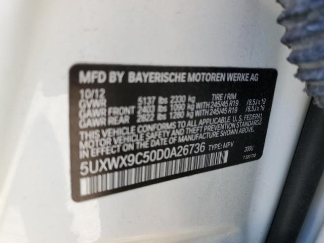 VIN 5UXWX9C50D0A26736 2013 BMW X3, Xdrive28I no.12