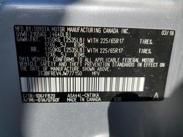 2018 TOYOTA RAV4 LE - 2T3BFREV4JW777150