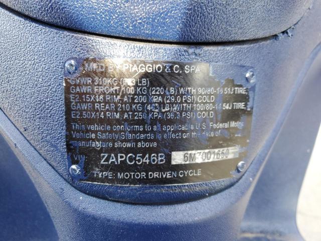 2021 PIAGGIO LIBERTY 50 ZAPC546B6M7001650