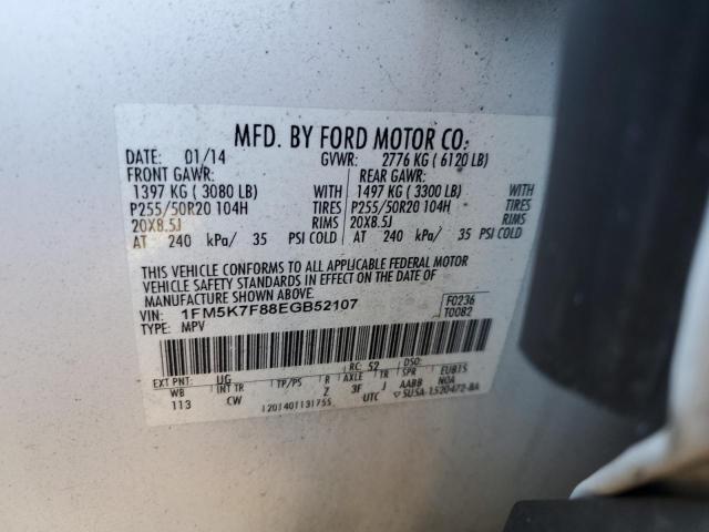 1FM5K7F88EGB52107 | 2014 FORD EXPLORER L