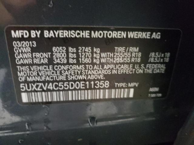 VIN 5UXZV4C55D0E11358 2013 BMW X5, Xdrive35I no.13