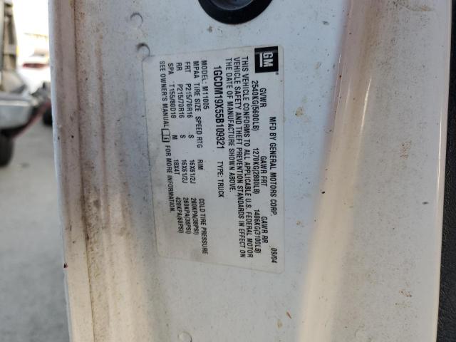 2005 Chevrolet Astro VIN: 1GCDM19X55B109321 Lot: 77729883