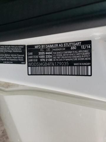 2015 MERCEDES-BENZ 100 - WDDSJ4GB4FN179035