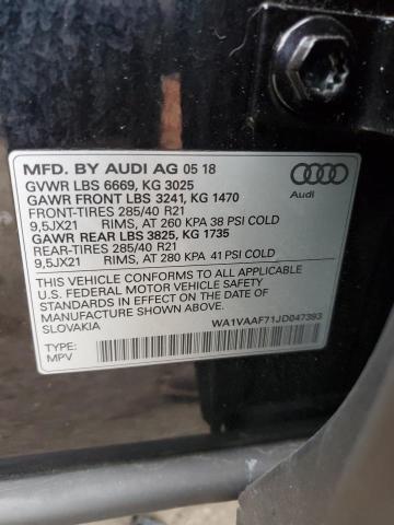 VIN WA1VAAF71JD047393 2018 Audi Q7, Prestige no.12