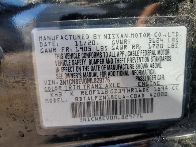 3N1CN8EV0ML829776 Nissan VERSA SV