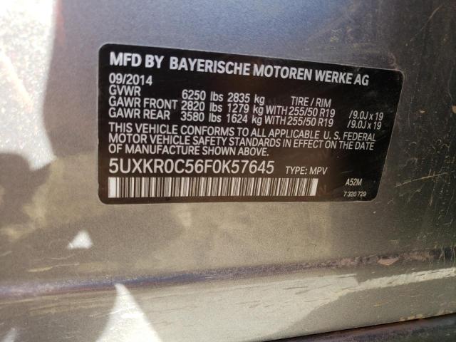 VIN 5UXKR0C56F0K57645 2015 BMW X5, Xdrive35I no.13