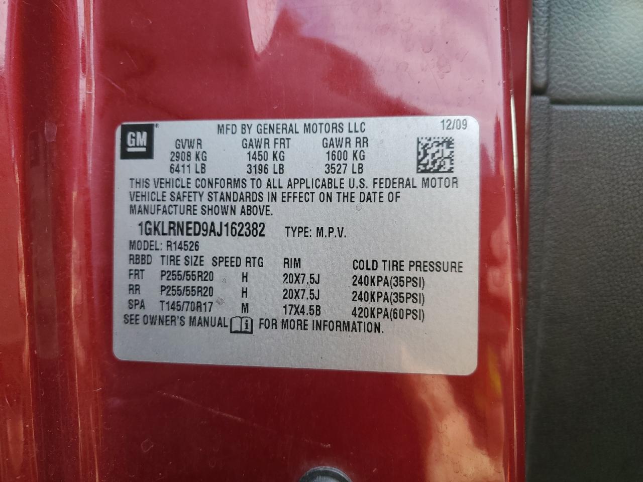 1GKLRNED9AJ162382 2010 GMC Acadia Slt-2