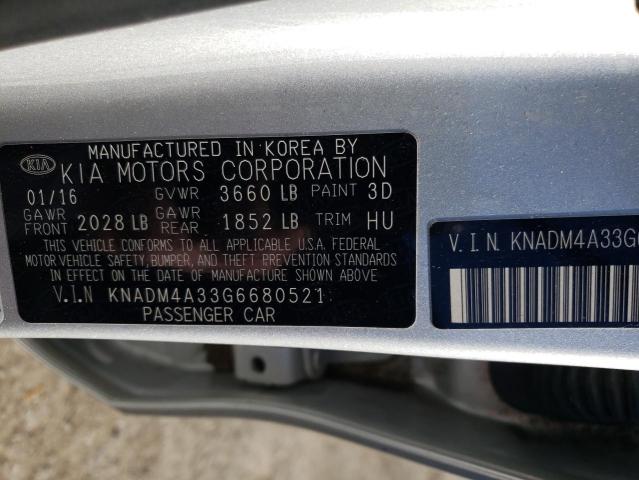 KNADM4A33G6680521 KIA RIO LX