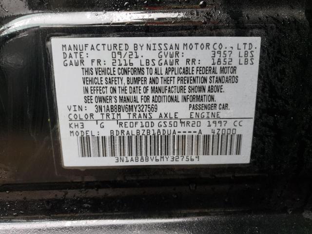 3N1AB8BV6MY327569 | 2021 NISSAN SENTRA S