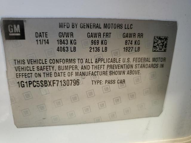 2015 CHEVROLET CRUZE LT - 1G1PC5SBXF7130796