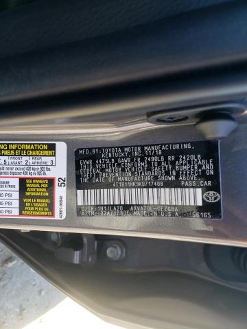 2019 TOYOTA CAMRY L - 4T1B11HK9KU717408